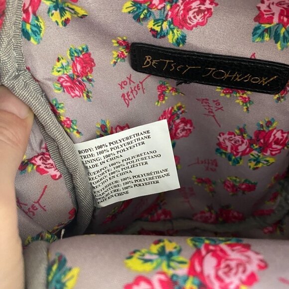 Betsy Johnson Mini Kitsch Dog Puppy Backpack Black Pink - Picture 3 of 9